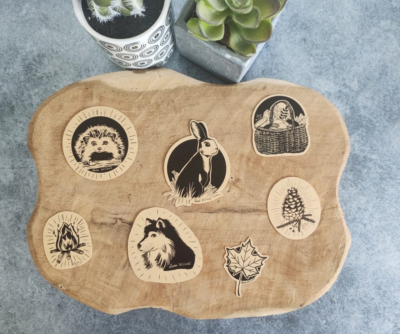 Stickers animaux de la forêt automne